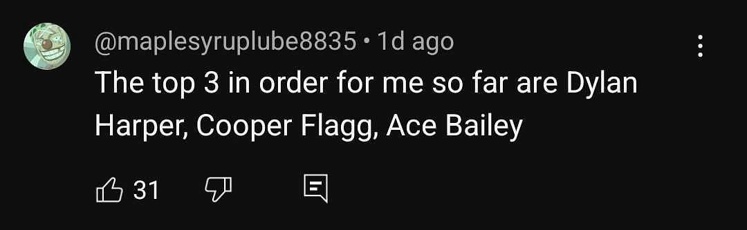 Fan reacts to Jeff Teague's thoughts on Cooper Flagg. (Screenshot via YouTube)
